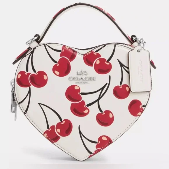 Coach NWT heart Crossbody bag with cherry print - Picture 10 of 11